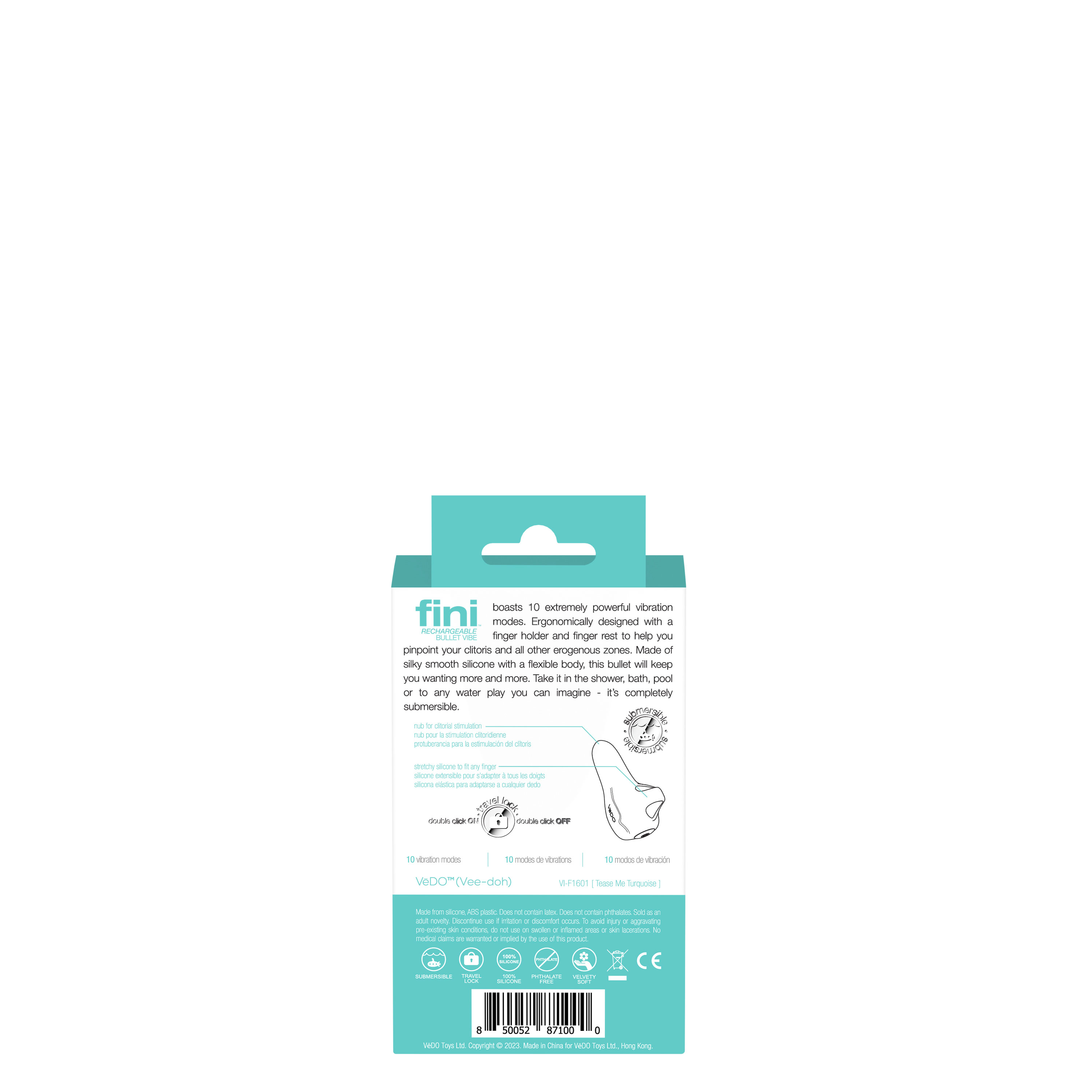Fini Rechargeable Bullet Vibe – Turquoise – 50 Shades And More
