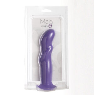 Riley Silicone Swirled Dong - Neon Purple