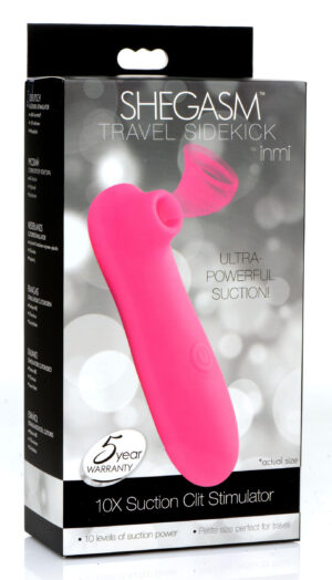 Shegasm Travel Sidekick 10x Suction Clit  Stimulator - Pink